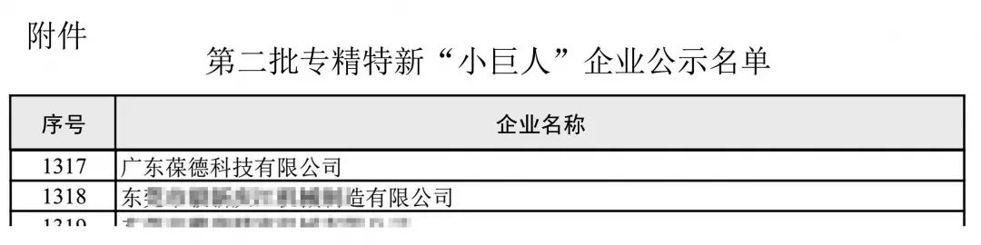 葆德入選工信部2020專精特新企業(yè)